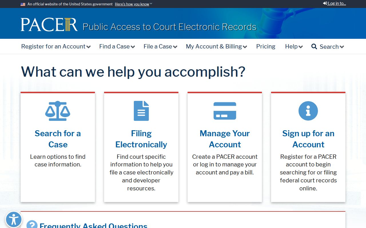 Atwater resident lookup PACER federal court search